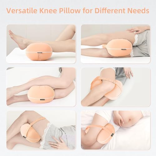 Cooling Knee Pillow for Side Sleepers - Memory Foam with Strap 1