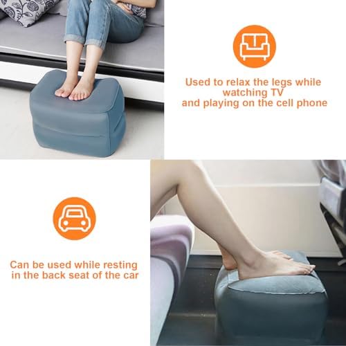 Miruchertter Inflatable Foot Rest for Travel and Home