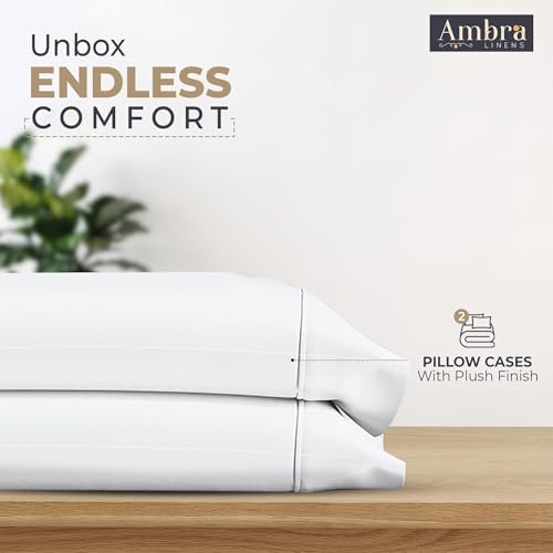 Ambra Linens Ultra Soft Pillow Protectors Set of 2
