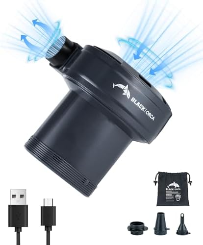 BLACK ORCA Portable Air Pump for Inflatables 6kPa