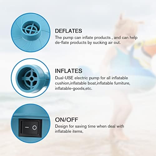 Bestrip Electric Air Pump with 3 Nozzles for Mattress Couch Pool