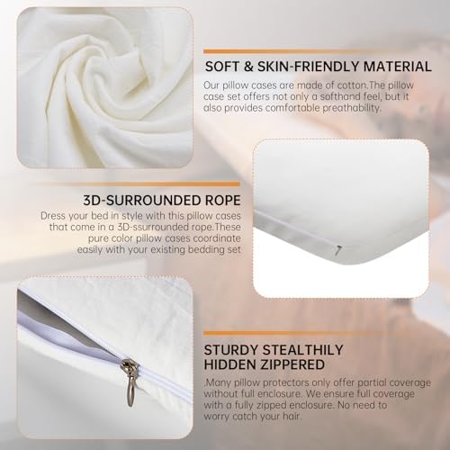 Runhike Pure Cotton Pillow Protector Sealy Compatible