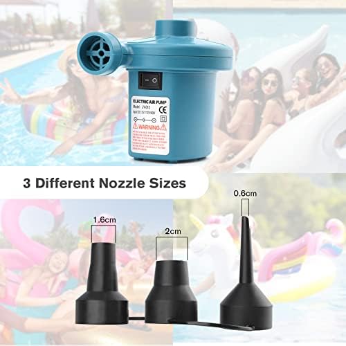 Bestrip Electric Air Pump with 3 Nozzles for Mattress Couch Pool
