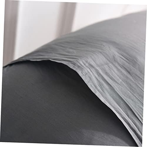 Yardenfun 1 Pair Pure Cotton Pillowcase Covers Dark Grey
