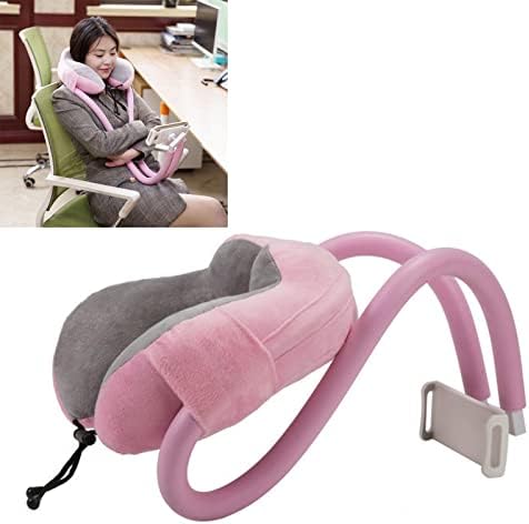 SPYMINNPOO U Shaped Neck Pillow with Phone Holder for Travel Office