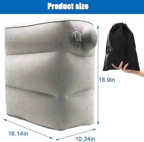VOPHIA 2 Pack Inflatable Travel Footrest for Airplane Car Train Office Home