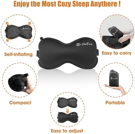 Self-Inflating Travel Lumbar Pillow for Car