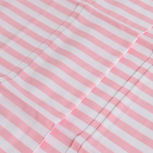 LRBEDDING 2 Pack Striped Queen Pillowcases with Envelope Closure