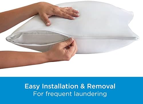 AllerEase Hypoallergenic Pillow Protector 2 Pack White