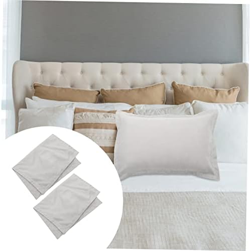 TOGEVAL 2pcs Gray Microfiber Pillow Protectors