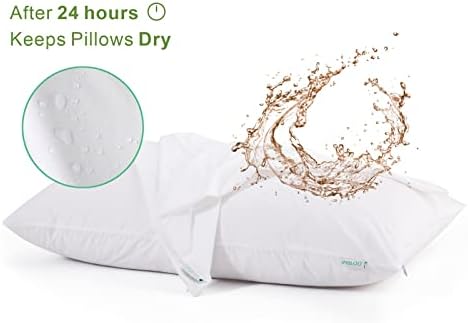 2 Pack Waterproof Pillow Protectors - Cooling Lyocell Pillow Covers