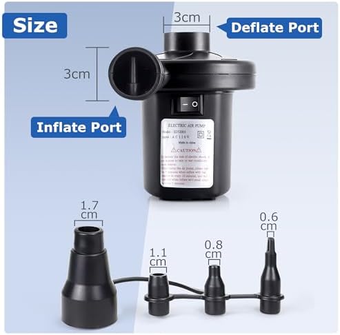Electric Air Pump with 4 Nozzles for Mattress Pool Toy Raft Boat