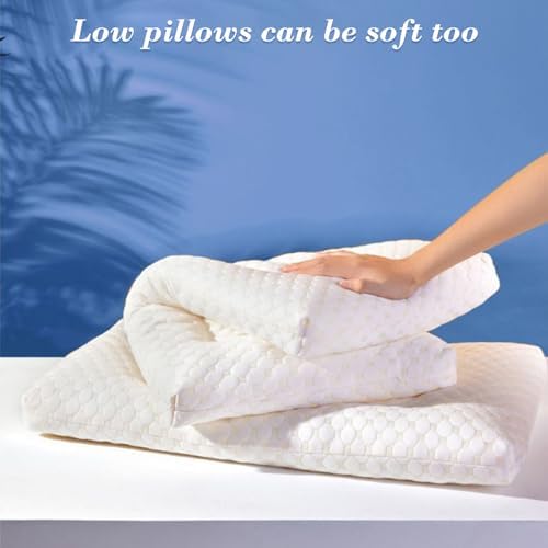 Soft Flat Pillow - Breathable Ergonomic 20x30 Inches