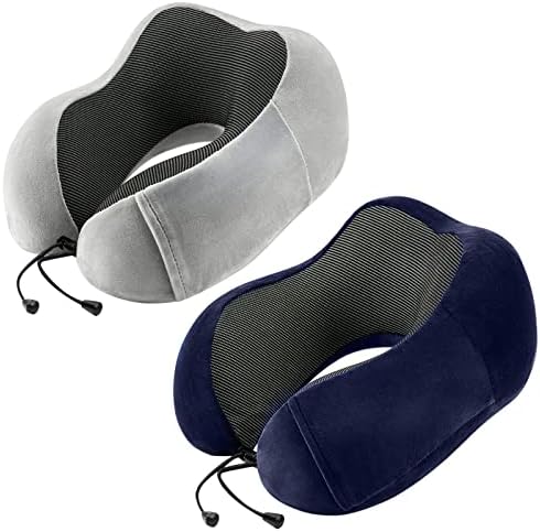 urnexttour 2 Pack Travel Pillow for Airplane Car Train and Home Use
