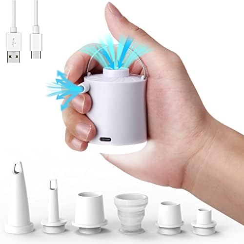 Homdat Mini Portable Air Pump with USB Rechargeable and Camping Lantern 1