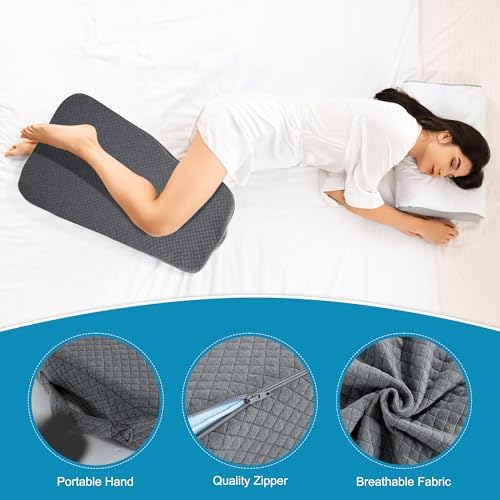 HOMBYS Memory Foam Knee Pillow for Side Sleepers