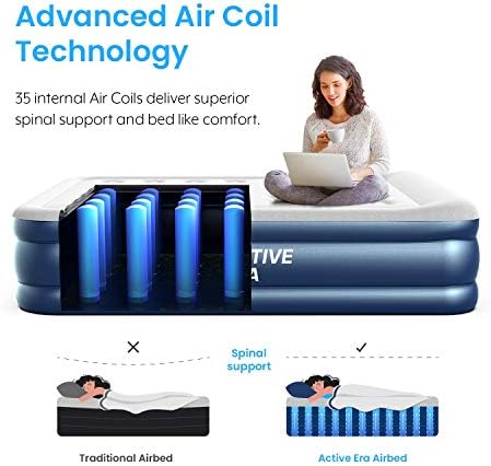 Active Era Premium 20 Queen Air Mattress with Built in Pump