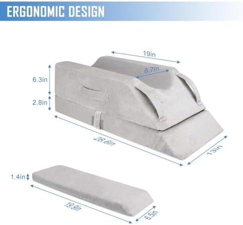 AZAMIA Adjustable Leg Elevation Pillow with Handles 1