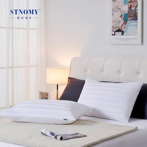 Stnomy Premium Cotton Pillow Protectors 2 Pack Queen Size