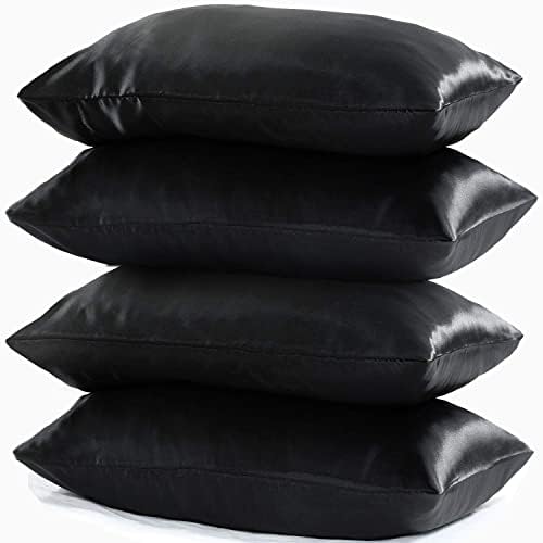 Niagara Black Satin Pillow Protectors 4 Pack 1