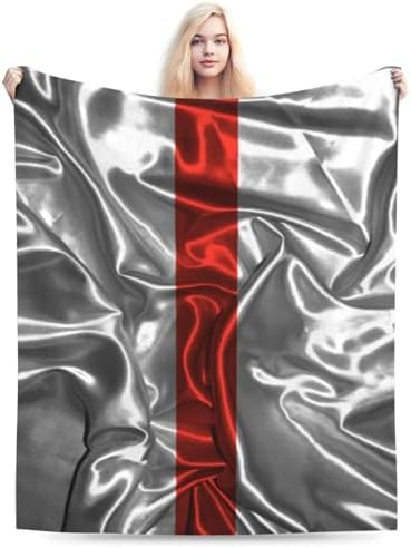 MULIHU Thin Red Line Flag Throw Blanket 40x30