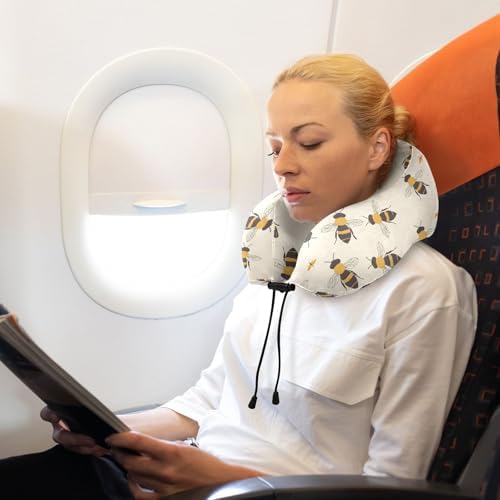 ALAZA Travel Neck Pillow with Memory Foam and Washable Cover