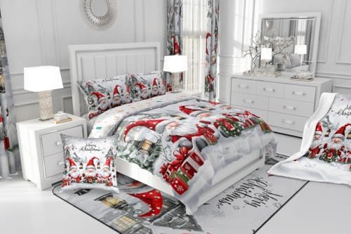 Feelyou Gnome Christmas Sherpa Throw Blanket