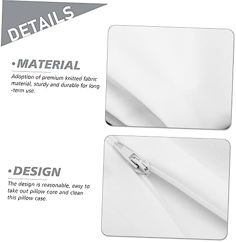 Mobestech 2Pcs Zipper Pillow Covers for Home and Hotel Use