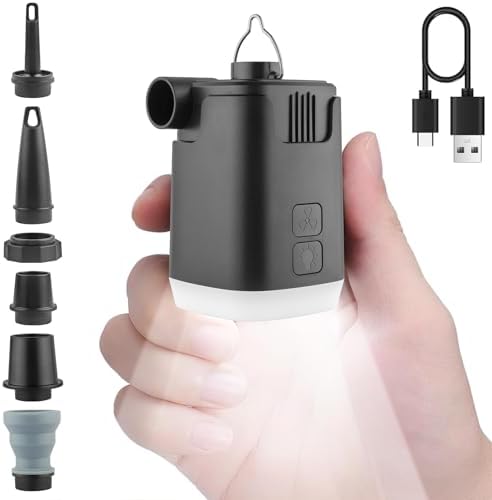 XINBAOHONG 3-in-1 Mini Air Pump with Camping Light