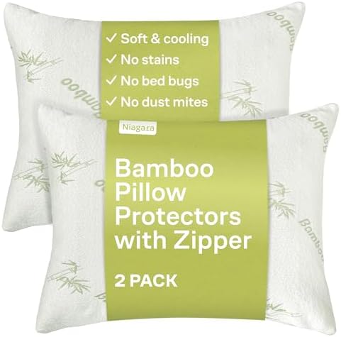 Cloud-Like Pillow Protectors with Zipper - 2-Pack