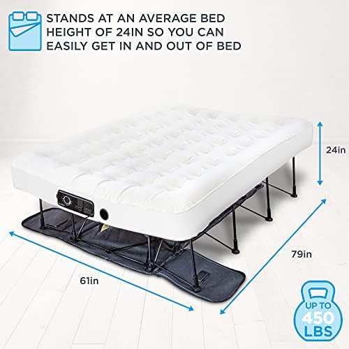 Ivation EZ-Bed Queen Air Mattress with Dual Pump and Deflate Defender