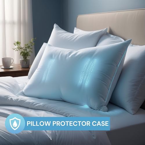 Beings Mothers Touch Waterproof Pillow Covers Set of 2 White 28x20