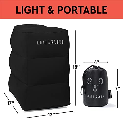 Koala Kloud 3 Travel Foot Rest - Inflatable Pillow for Plane Car Seats