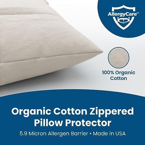 AllergyCare Zippered Organic Cotton Pillow Protector