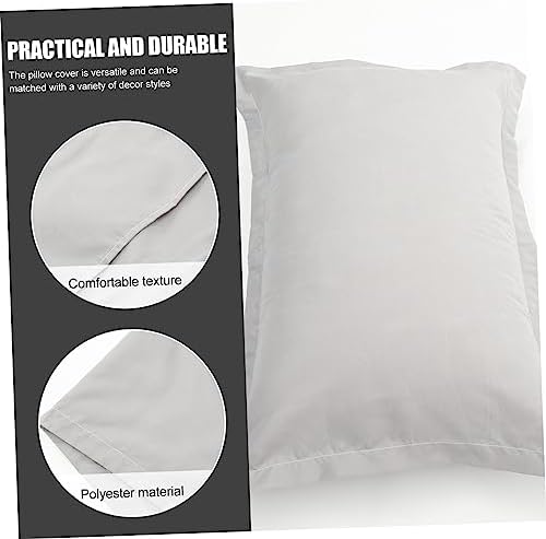 TOGEVAL 2pcs Gray Microfiber Pillow Protectors
