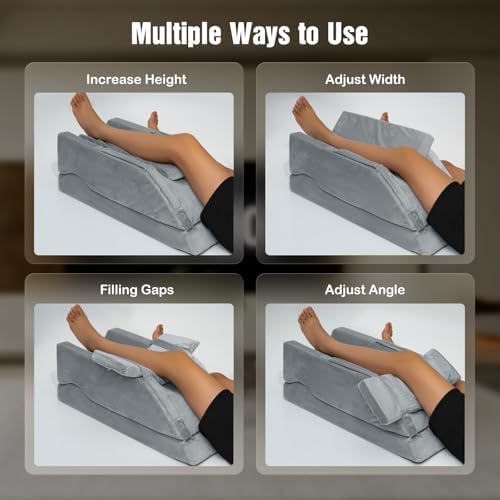 LightEase Adjustable Leg Pillow for Post Surgery Support