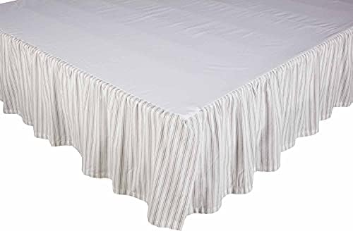 Piper Classics Timeless Ticking Ruffled Twin Bed Skirt