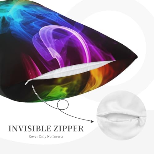 Rainbow Smoke Microfiber Pillowcases Set of 2