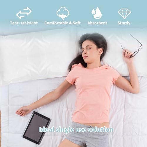 100 Pcs Kejjnyer Disposable Pillow Case Covers Non Woven 31 x 20 Inch