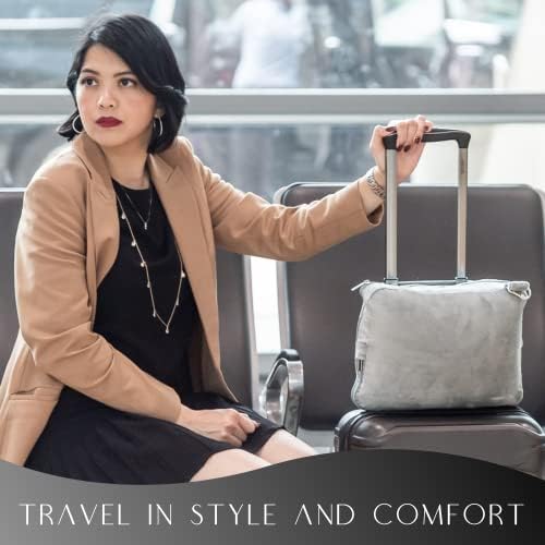 Travellow 4-in-1 Travel Pillow and Blanket Set - Grey