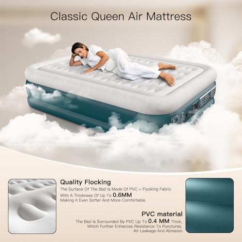 Lavisx Queen Air Mattress with Built-in Pump
