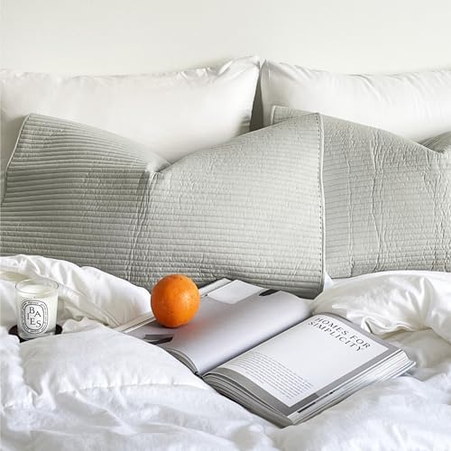 2 Pack Cotton Quilted Pillow Protectors with Elastic Bands