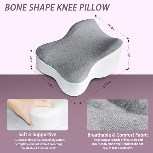 GESTONE Knee Pillow for Side Sleepers and Sciatica Relief