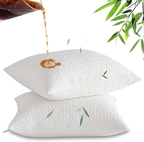 IMBLOO Waterproof Pillow Protector Set of 2