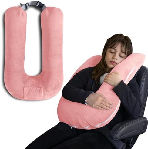 QUEEN ROSE Pink Travel Pillow for Car