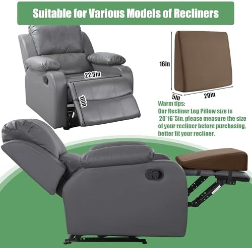BALAPET Recliner Leg Pillow with Memory Foam and Adjustable Straps