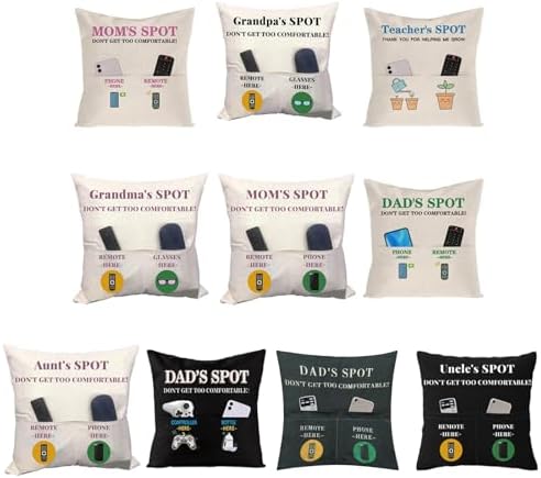 Zkbszn Remote Control Linen Pillowcase Home Decor Storage