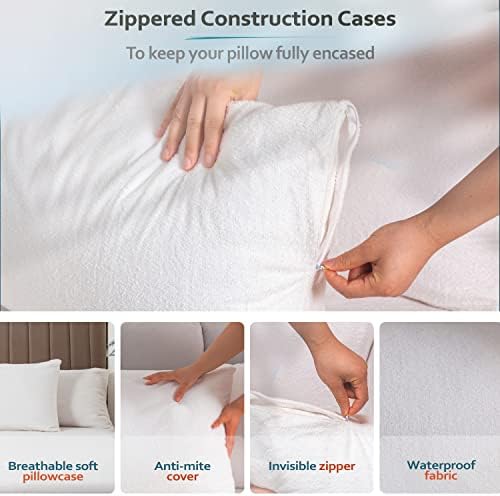 Premium Waterproof Pillow Protectors Set of 2