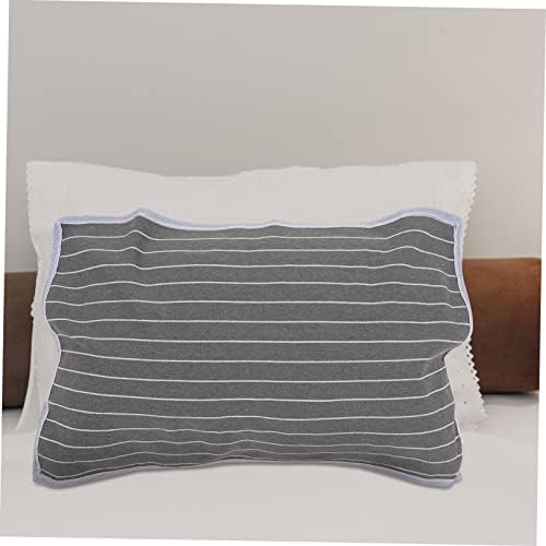 HONMEET 2pcs Breathable Gray Striped Pillow Protectors