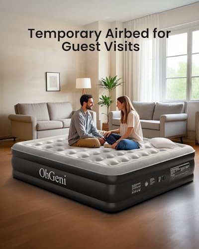 OhGeni Cal King Air Mattress with Built-in Pump